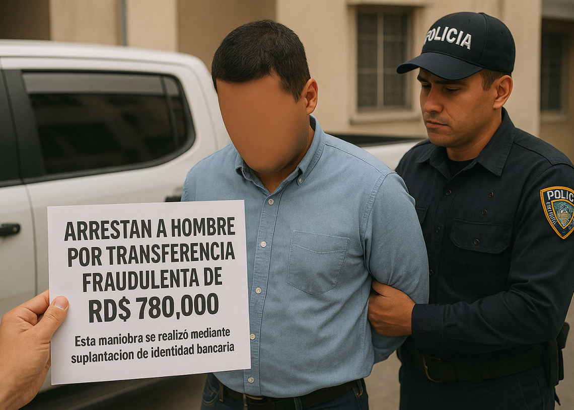 Capturan a hombre por transferencias fraudulentas de RD$ 780,000