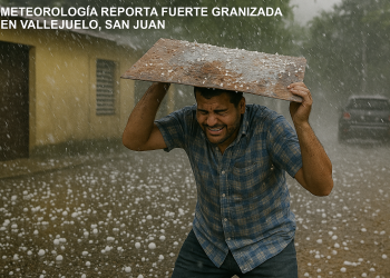 Meteorología informa sobre una fuerte granizada en Vallejuelo, San Juan.